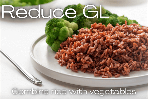 Rice glycemic index and load. reduce rice glycemic index. rice glycemic index value